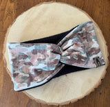 Fleece Lined - Twisted Headband - CAMO