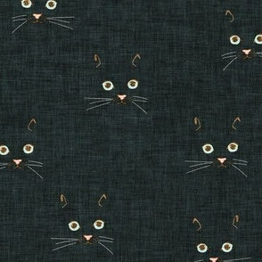 Fleece Lined Pompom Hat - Cat Faces