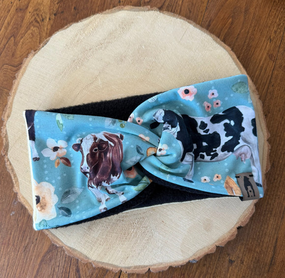 Fleece Lined - Twisted Headband - FARM