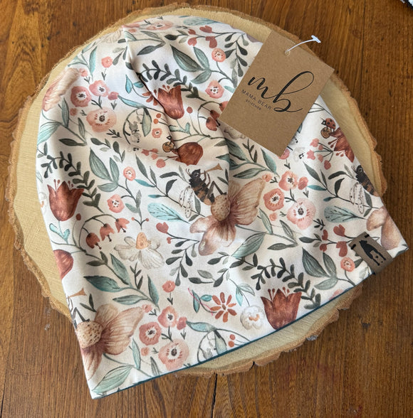 Reversible Beanie - Spring Music Floral