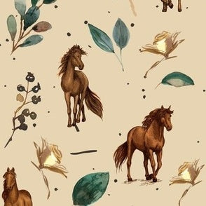 Twisted Headband - Watercolour Horses