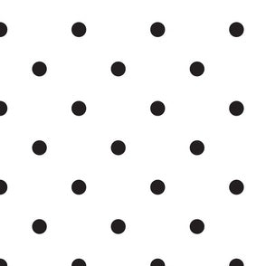 Twisted Headband - White with Big Black Polka Dots