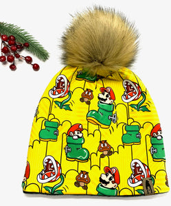 Fleece Lined Pompom Hat - Plumber Brothers