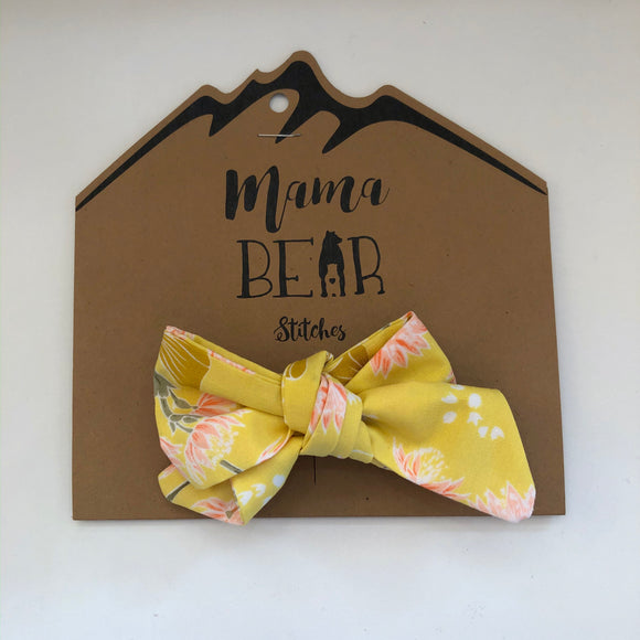 Oversized Bow - Yellow Floral